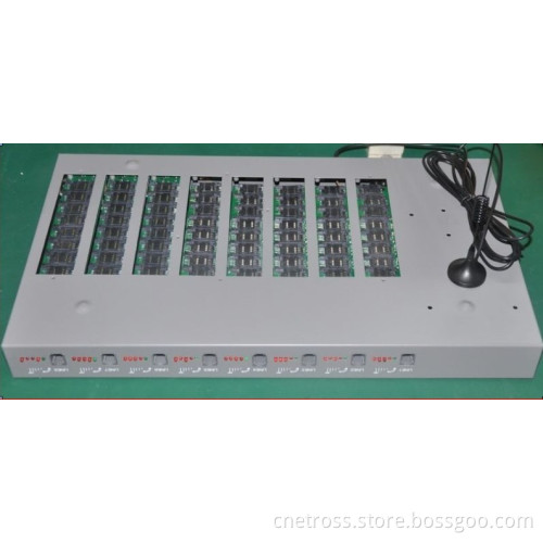 Non-Blocking 8 Ports 64 SIM Cards GSM to Analogue Gateway as Voice Call Termination 850/900/1800/1900MHz